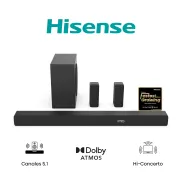 Sonido envolvente 5.1 de barra Hisense