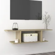 Mueble de TV roble Sonoma 103x30x26,5 cm de pared vidaXL