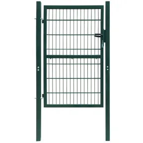 Puerta de Jardín vidaXL 106 × 170 cm, Cancela Verde y Gris