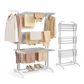 Tendedero Plegable de 4 Niveles SONMGICS con Ruedas y Alas