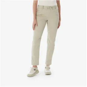 Pantalón Quechua NH500 Beige Mujer Trekking Algodón