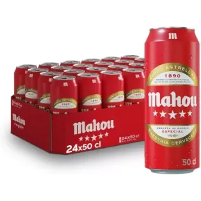 Mahou 5 Estrellas Pack 24 Latas de 50 cl