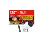Pack Mini Proyector Iggual IGG318973 + Tela de Proyección 120