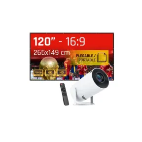 Pack Mini Proyector Iggual IGG318973 + Tela de Proyección 120