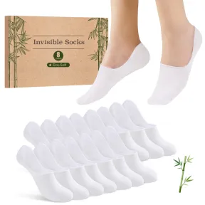 Paquete de 8 calcetines invisibles en Blanco o Negro
