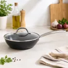 Sartén Antiadherente de 24 cm con Tapa de Cristal - Sitram