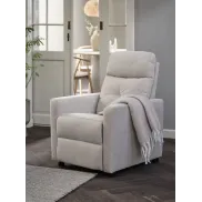 Sillón reclinable VEJLBY en tela color arena