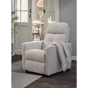 Sillón reclinable VEJLBY en tela color arena