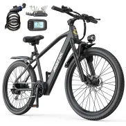 Bicicleta de montaña eléctrica 26", 250W, 65 km de autonomía.
