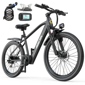 Bicicleta de montaña eléctrica 26", 250W, 65 km de autonomía.