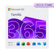 Microsoft 365 Familia: 6 TB OneDrive para 6 usuarios, 12 meses