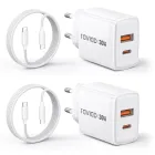 Cargador Rápido 30W USB C 2Pack con Cable de 2M