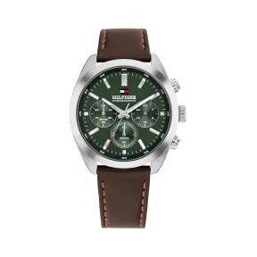 Reloj de Cuarzo Cronógrafo para Hombre con Correa de Cuero Tommy Hilfiger