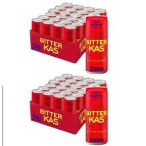 Bitter Kas Lata 48 unidades | 2 Packs de 24x33 cl.