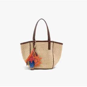 Tote de mano con cierre imantado y llavero decorativo Parfois
