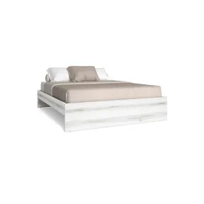 Cama blanca con somier BARI 150x190cm incluido