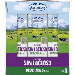 Leche Desnatada Sin Lactosa CLA 0% Pack 6x1L