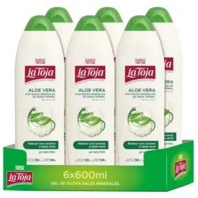 Gel Crema de Ducha Aloe Vera La Toja 6x600ml