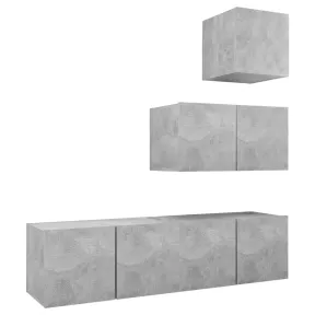 Set de salón de 4 piezas de madera de ingeniería vidaXL