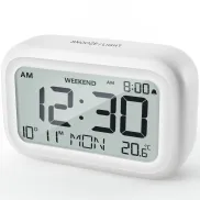 Reloj Digital de Noche con Pantalla LCD y Volumen Ajustable