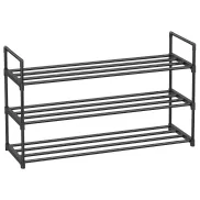 Estante de Zapatos Apilable de Metal, 3 Niveles, 12-15 Pares
