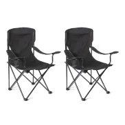Silla de Camping Portátil Amazon Basics con Portavasos - Pack 2