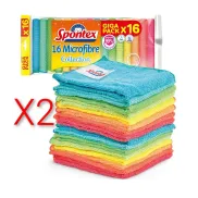Paños de microfibra Spontex para limpieza (32 unidades)
