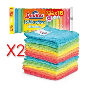 Paños de microfibra Spontex para limpieza (32 unidades)