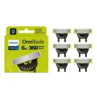 Recambios Originales Philips OneBlade 360 - 6 Cuchillas