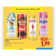 Beefeater, Absolut, Malibu y Havana Club: Cócteles Destacados