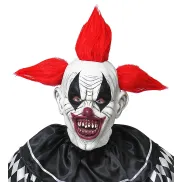 Máscara de asesino payaso con pelo destaque.