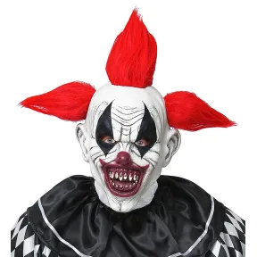 Máscara de asesino payaso con pelo destaque.