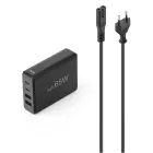Estación de Carga Rápida GAN 65W con 4 Puertos USB Hama