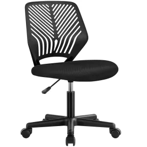 Silla de Oficina Ajustable Negro con Ruedas y Malla Transpirable