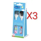 Cubiertos metálicos Peppa Pig: cuchara y tenedor (2 unidades)