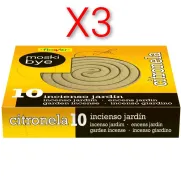 Incienso de Citronela para Jardín - 10 Espirales Naturales
