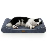 Cama Impermeable para Perro Grande COZY KISS 114x76cm Azul