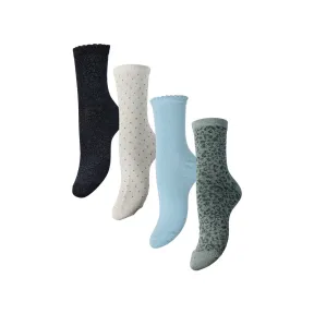 Calcetines lúrex para mujer - Pack de 4 unidades