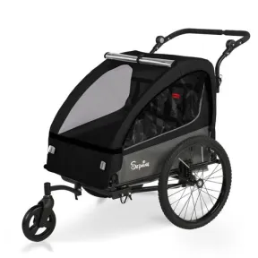 Remolque Plegable Sepnine Bt920 para 2 Niños - Negro
