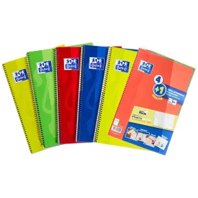 Cuadernos A4 Oxford: Pack de 5, Tapa Extradura, Pizarra