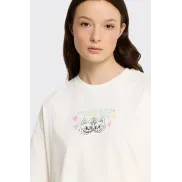 Camiseta Mujer Oversize Kufi Polinesia Casual.