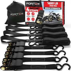 Set de 4 Correas de Amarre con Tensor y Ganchos FORTEM