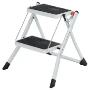 Escalera Plegable de 2 Peldaños con Asa y Goma Antideslizante