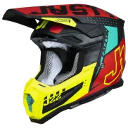 Casco Just1 J22-F Falcon Rojo Amarillo Negro para Cross