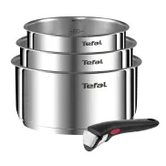 Cazos de Acero Inox Tefal Ingenio Emotion - Juego de 3 Piezas