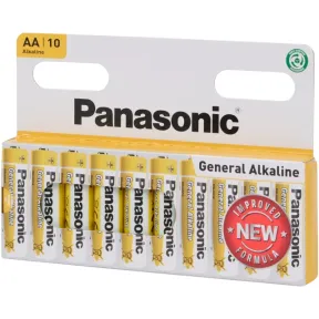 Pilas Panasonic AA, 10 unidades en paquete