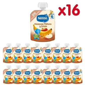 Pack Nestlé Avena, Manzana y Plátano 16 x 90 g -60%