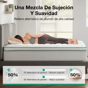 Colchón Super Suave de Microfibra 160x200 cm Topper