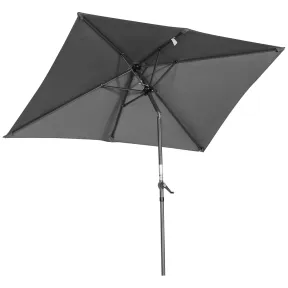Parasol Inclinado de Jardín 250cm con Mástil de Acero