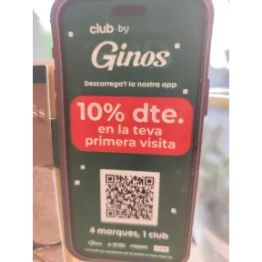 Regístrate en la app y obtén 10% de descuento en Ginos